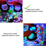 aquarium 2-in-1 aquarium glass cleaner magnifier coral viewer