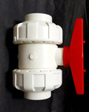 PVC Union ball valve (White)