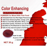 Astaxanthin Red Color food Enhancing Powder All Type Fishes Tropical Fish Goldfish KOI red arowana Fish Guppy Betta -30g