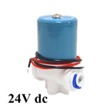normally closed Plastic Solenoid valve for RO/DI water filter - 24V dc with Quick push in connect