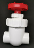 PVC gate valve (Red/White) - #myaquariumshops#