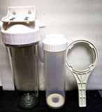 10" Single stage clear water filter housing / with refillable cartridges - #myaquariumshops#