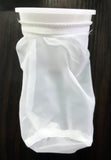 4" x 8" Nylon Mesh Filter sock with plastic ring - #myaquariumshops#