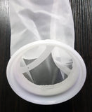 4" x 8" Nylon Mesh Filter sock with plastic ring - #myaquariumshops#