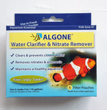 Algone Aquarium Water Clarifier and Nitrate Remover (small)- 6 filter pouches