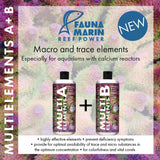 Fauna marin Multi elements A & B ( All in one trace elements for reef aquarium tank ) - 500ml - #myaquariumshops#