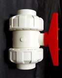 PVC Union ball valve (White) - #myaquariumshops#