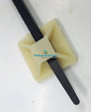 Self adhesive cable tie mount white - 10 pcs - #myaquariumshops#